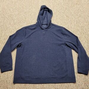 Vineyard Vines Hoodie Mens 2XL Blue Textured Ribbed Pullover Beach Casual Prep